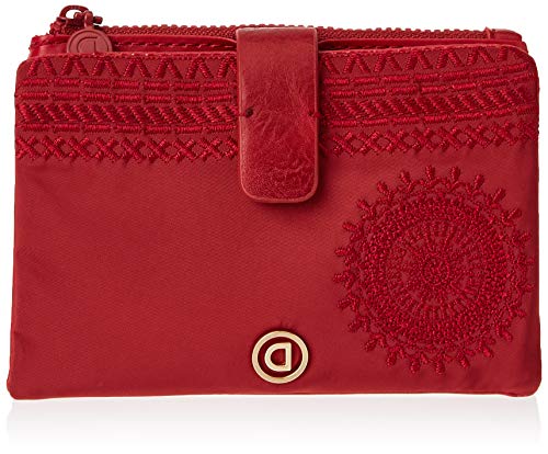 Desigual Accessories PU Medium Wallet, Tamaño Mediano. para Mujer, Rojo, U