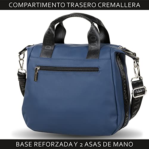 Devota Lomba Bolso Bandolera Mujer. Bolsos de Mujer Bandolera. Bolso Calidad. Cremallera. Impermeable. Idea Regalo. Bolsos para Diario. 10.5 x 32 x 26 cm Since 217966-06. Color Azul