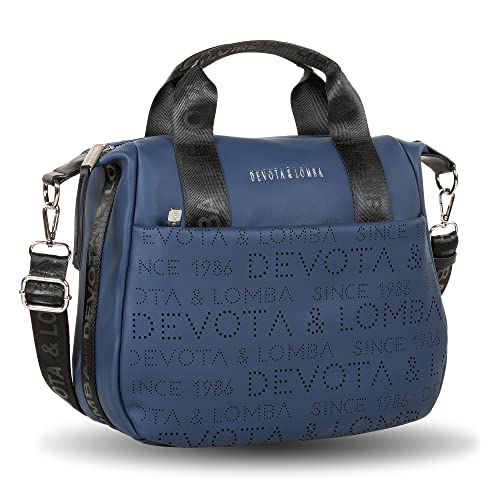 Devota Lomba Bolso Bandolera Mujer. Bolsos de Mujer Bandolera. Bolso Calidad. Cremallera. Impermeable. Idea Regalo. Bolsos para Diario. 10.5 x 32 x 26 cm Since 217966-06. Color Azul