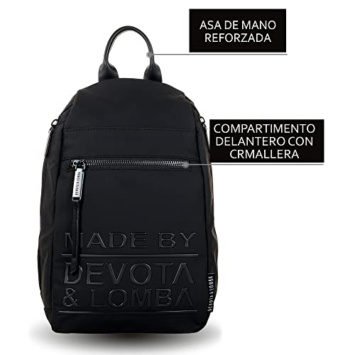 Devota Lomba Mochila Mujer Antirrobo. Mochilas Mujer Casual. Mochila Antirrobo. Mochila para Mujer. Cómoda y Ligera. Diseño y Calidad. 26 5x 36 x 10 cm. Made 017 Color Negro