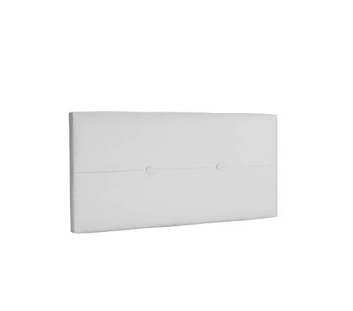 DHOME Cabecero de Polipiel o Tela AQUALINE Pro cabeceros Cabezal tapizado Cama Lujo (Polipiel Blanco, 110cm (Camas 80/90/105))