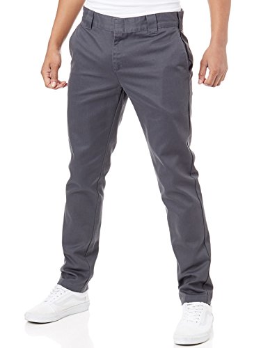 Dickies Slim FIT Work PNT Pantalones, Gris (Charcoal Grey Ch), 34W/32L para Hombre