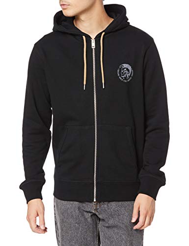 Diesel Umlt-Brandon Sudadera con Capucha, Negro (Black 900/0cand), X-Small para Hombre