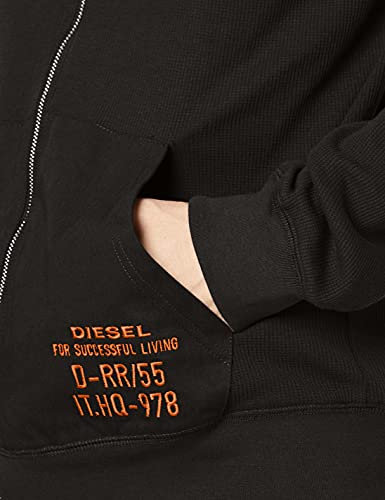 Diesel UMLT-BRIANZ - Sudadera con cremallera para hombre, Caviar (A03093-0adas-900), XS