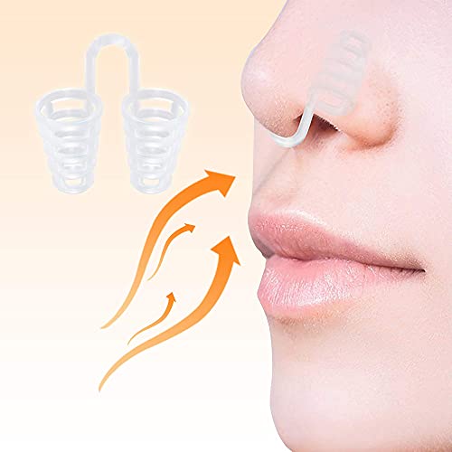 Dilatador nasal Nose Relief - (Paquete de 12 tamaños pequeños) Ventilaciones duras de silicona - Solución sencilla para los que respiran por la nariz - por Mobi Lock Beauty