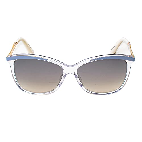 Dior DIORMETALEYES2 IZ 6OD Gafas de Sol, Azul (Cry Ltblueaqu/Grey SF Slvsp A), 57 para Mujer