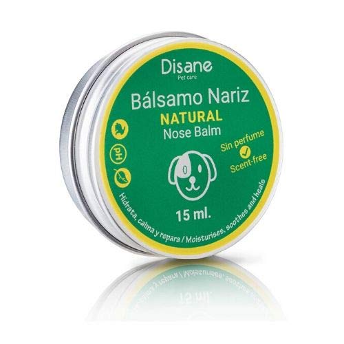 DISANE Bálsamo Nariz Perro Natural 15ml | Crema Nariz Perro | Hidrata, Calma y repara la trufa Seca y Agrietada del Perro | Libre de fragancias y Aromas