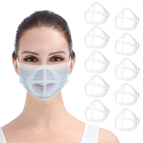 DISEN Soporte 3D para mascarilla 10PCS Máscara transparente Marco de soporte interno Mantenga la tela fuera de la boca para crear más espacio para una cómoda protección del lápiz labial de respiración