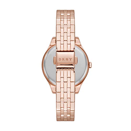 DKNY Women's Quartz Watch with Stainless Steel Strap, Rose Gold, 14 (Model: NY2947)