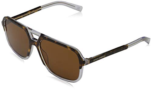 Dolce & Gabbana 0DG4354 Gafas de Sol, Top Havana On Crystal, 58 para Hombre