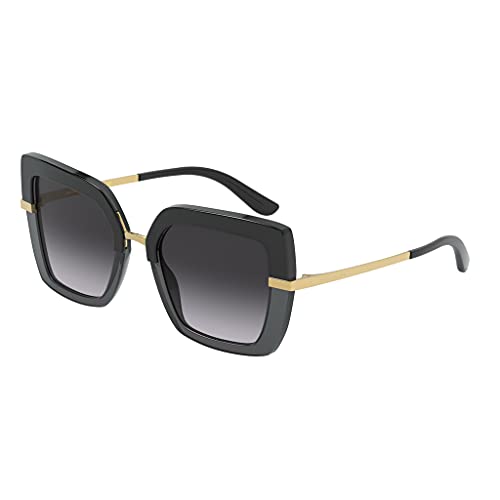 Dolce & Gabbana 0DG4373 Gafas, Top Black ON Transparent Black, 52 para Mujer