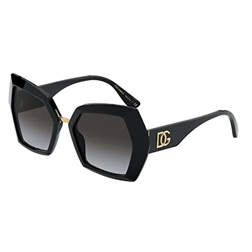 Dolce & Gabbana Gafas de Sol DG MONOGRAM DG 4377 BLACK/GREY SHADED 54/19/145 mujer