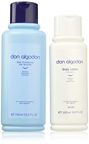 Don Algodón, Gel de ducha y Lotion Hidratante - 750ml + 500ml