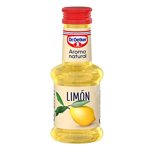 DR. OETKER Aroma Natural de Limón de Sicilia | Aroma Natural Líquido de Limón Especial para Postres y Batidos - Envase de 35ml (Cantidad Aproximada para 10 Dosificaciones)