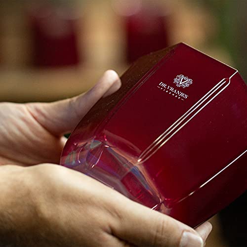 Dr. Vranjes - Vela decorativa Tormalina - Rosso Nobile 200 g - Vela perfumada, vasos de cristal realizados a mano, Made in Italy, vela decorativa de lujo, color Turmalina