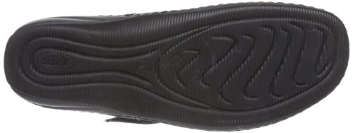 DR.SCHOLL CATHERINE - Zapato de tejido elástico con calcetín amplio, indicado para pies hinchables, con plantilla extraíble (35, negro)