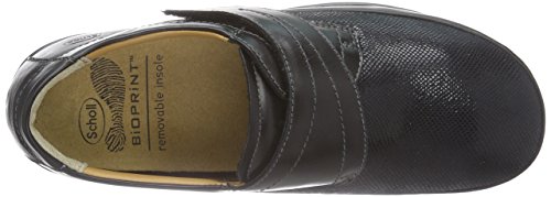 DR.SCHOLL CATHERINE - Zapato de tejido elástico con calcetín amplio, indicado para pies hinchables, con plantilla extraíble (35, negro)