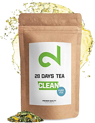 DUAL 28 Días Té D-tox - Té Detox | Para Ayudar Con la Pérdida de Peso | Té Adelgazante y Depurativo Quemagrasa | Té Dietético | Quemador de Grasa Natural | Té de hojas sueltas | 85g Té Hojas Sueltas