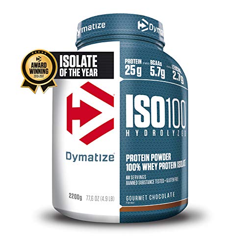 Dymatize ISO 100 Gourmet Chocolate 2,2kg - Hidrolizado de Proteína de Suero Whey + Aislado en Polvo