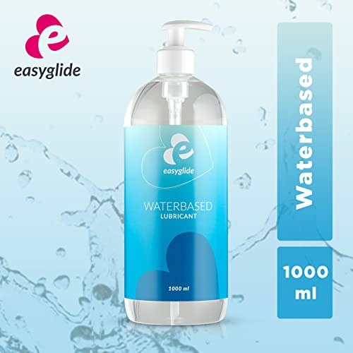 EasyGlide Lubricante a Base de Agua - Lubricantes Sexuales Estimulantes - No Pegajoso, Apto para Preservativos y Seguro para Usar con Juguetes Sexuales - 1000 ml