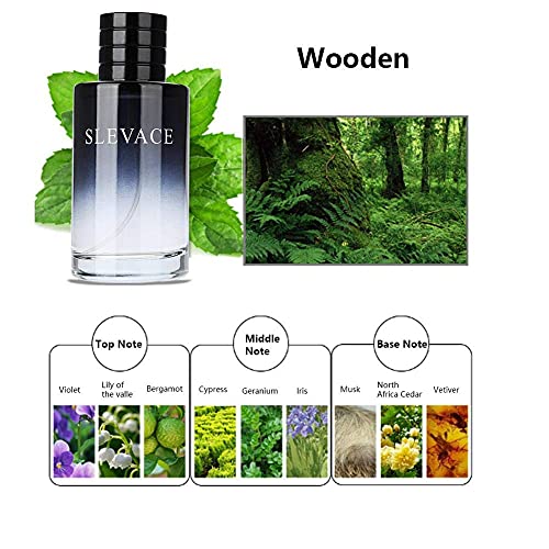 Eau de Toilette para hombres, Aerosol con aroma a madera para hombres, Perfume con fragancia de madera de almizcle salvaje, Perfume de colonia fresca en aerosol para hombres 3.4oz 100ml