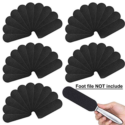 EBANKU 50pcs Lima de pie para herramientas pedicura lima de pedicura para pies relleno de papel escofina de repuesto para pedicura