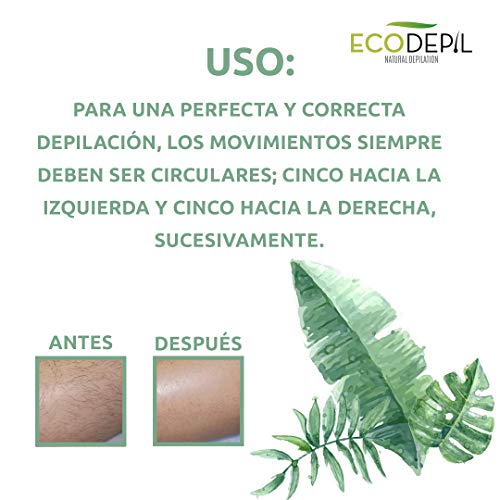 Ecodepil - Manopla Depilación Natural - Depilación Exfoliante - 100% Vegana - Hair Removal Pads - Recambios para 5/6 meses - Ideal para Exfoliar la Piel - Elimina Pelos Enquistados