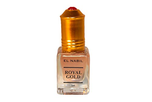 El Nabil Perfume – Royal Gold 5 ml aceite de perfume – Oil Attar Musk sin alcohol, almizcle de alta calidad, oriental, árabe, al aire libre, perfume natural, ámbar