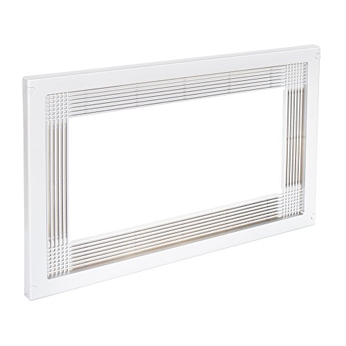 Emuca 8061515 Marco para encastrar microondas en mueble de 60cm en plástico blanco