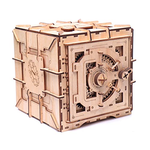 Encryptex Caja Misteriosa Puzzle 3D - Juego de Construcción Rompecabezas Madera Creativo para Adultos - Caja Secreta Fuerte Seguridad Tesoro Escape Room(Treasure Box)