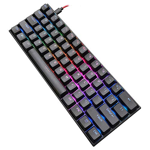 EPOMAKER Anne Pro2 Teclado Inalámbrico 60%, Teclado Bluetooth con Retroiluminación RGB, Teclas PBT, Programable NKRO para Mac/Win/Gamers