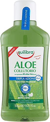 Equilibra Enjuague Bucal Triple Acción a Base de Aloe Vera, 500 ml