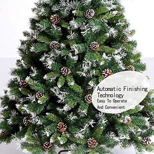 erddcbb Árbol de Navidad de Primera Calidad Árbol de Navidad Artificial encriptado con Cono de Pino Árbol Nacional con Soporte de Metal sólido Árbol de Pino Canadiense Abeto para decoración navideña