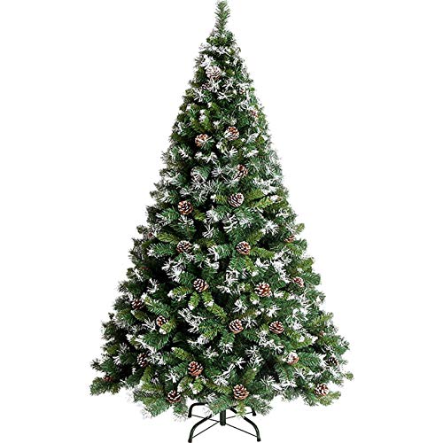 erddcbb Árbol de Navidad de Primera Calidad Árbol de Navidad Artificial encriptado con Cono de Pino Árbol Nacional con Soporte de Metal sólido Árbol de Pino Canadiense Abeto para decoración navideña