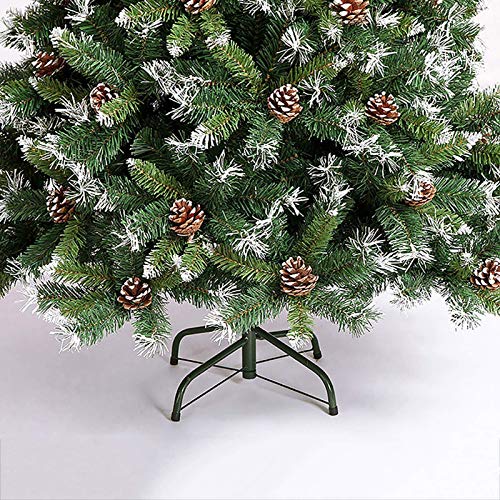 erddcbb Árbol de Navidad de Primera Calidad Árbol de Navidad Artificial encriptado con Cono de Pino Árbol Nacional con Soporte de Metal sólido Árbol de Pino Canadiense Abeto para decoración navideña