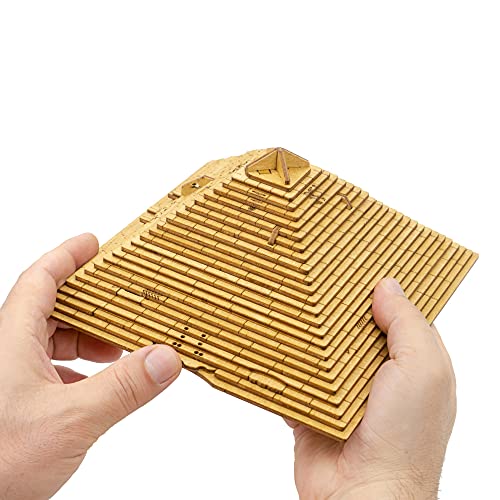 ESC Welt La pirámide Quest - Caja de Puzzle de Madera con Compartimentos Ocultos - Difícil Juego de Ingenio en 3D de Madera de Abedul Que Puede ser una Caja de Regalo Genial y Única