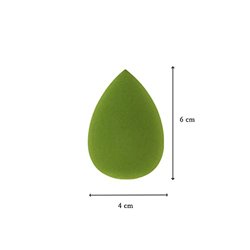 Esponja de Maquillaje, 8 Piezas Poliuretano Esponja Maquillaje Beauty Blender, Sin Látex, Forma de Lágrima, con 1 Soporte, Uso Húmedo y Seco, para Cremas, Polvo, Corrector, Sombra Ojos(Verde)