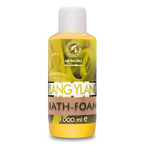 Espuma Baño con Aceite Esencial Ylang Ylang 1000ml - Cuidado del Cuerpo - Buen Sueño - Belleza - Cuidado del Cuerpo - Bienestar - Relajación - Aromaterapia - Spa - Aroma Ylang - Baños de Burbujas