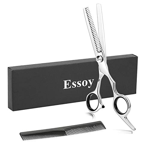 ESSOY Tijeras Profesionales para adelgazar el cabello,Tijeras de corte de Cabello de acero Inoxidable para Salón en casa,Tijeras de Peluquería para Mujeres,Hombres,Niños