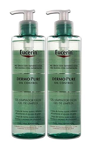 Eucerin DermoPure Oil Control, 400 ml, Gel Limpiador Facial.- PACK 2 UN.