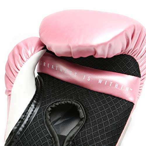 Everlast BXEVGL-P1196 Guantes de Boxeo para Mujer, Rosa/Blanco, 12oz