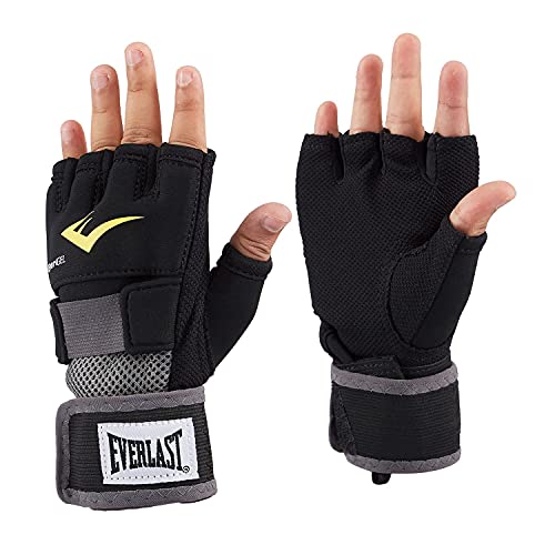 Everlast Evergel - Envolturas de Mano Unisex, Color Negro, tamaño Mediano