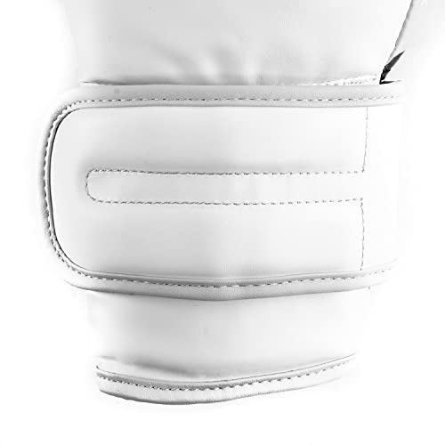 EVERLAST Powerlock 2R - Guantes de Entrenamiento (14 oz), Color Blanco