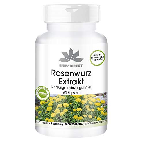 Extracto de Rhodiola rosea 500mg – 3% de rosavina – 60 cápsulas