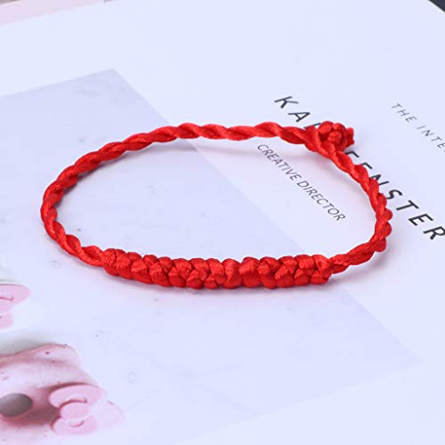 Fahou Kabbalah Red String Pulsera Trenzada De Protección para Buena Suerte contra Mal De Ojo