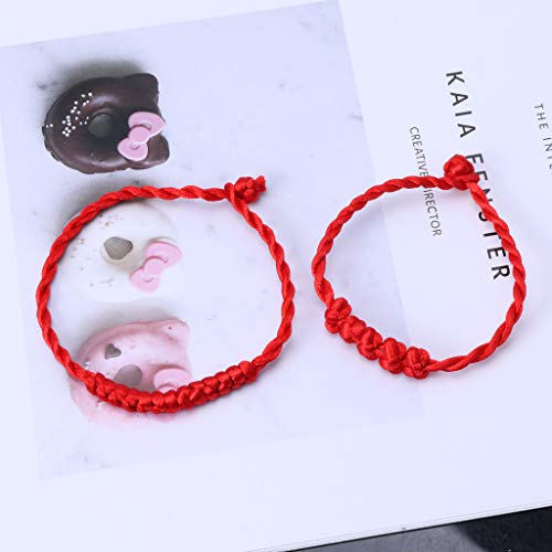 Fahou Kabbalah Red String Pulsera Trenzada De Protección para Buena Suerte contra Mal De Ojo