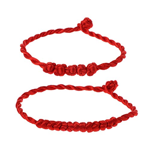 Fahou Kabbalah Red String Pulsera Trenzada De Protección para Buena Suerte contra Mal De Ojo