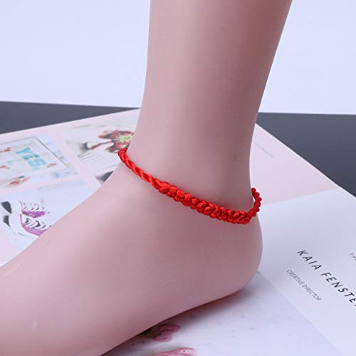 Fahou Kabbalah Red String Pulsera Trenzada De Protección para Buena Suerte contra Mal De Ojo