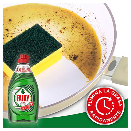 Fairy Ultra Poder Lavavajillas Líquido a Mano, 4.5 L (10 x 450 ml), Óptimo Poder Antigrasa