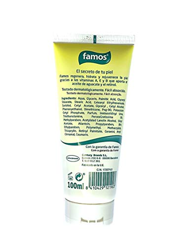 Famos Crema Regeneradora Para Manos, Tubo 100 ml (8410429121903)